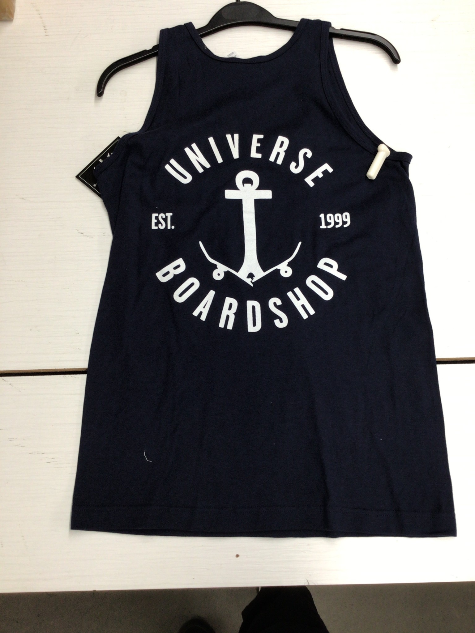 Universe Boardshop HOMMES ANCRE TANK TOP NAVY/WHITE