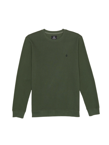 Volcom HOMMES GRIDSTONE CREW LS T-SHIRT BROWNSTONE