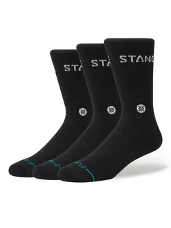 Stance HOMMES CHAUSSETTES ORIGIN CREW 3PACK BLACK
