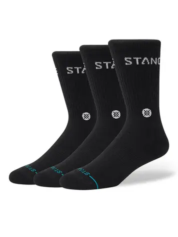 Stance MEN'S ORIGIN CREW SOCKS 3PACK BLACK