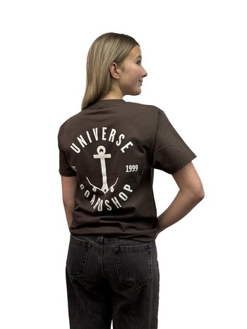 Universe Boardshop ANCRE T-SHIRT JAVA BROWN/WHITE