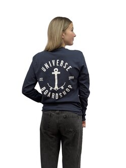 Universe Boardshop ANCRE L/S T-SHIRT NAVY/WHITE