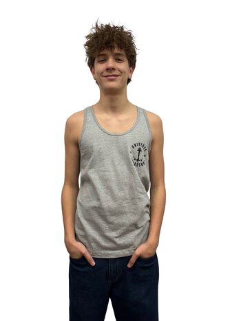 Universe Boardshop HOMMES ANCRE TANK TOP HEATHER GREY/BLACK