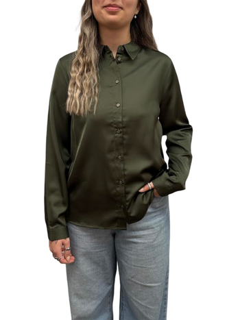 Only WOMEN'S MIKA VIS SATIN LS SHIRT KAMBABA