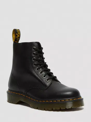 DR MARTENS 1460 PASCAL BEX LEATHER LACE UP BOOTS BLACK PISA