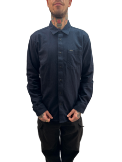Volcom MEN'S CADEN SOLID LS SHIRT NAVY