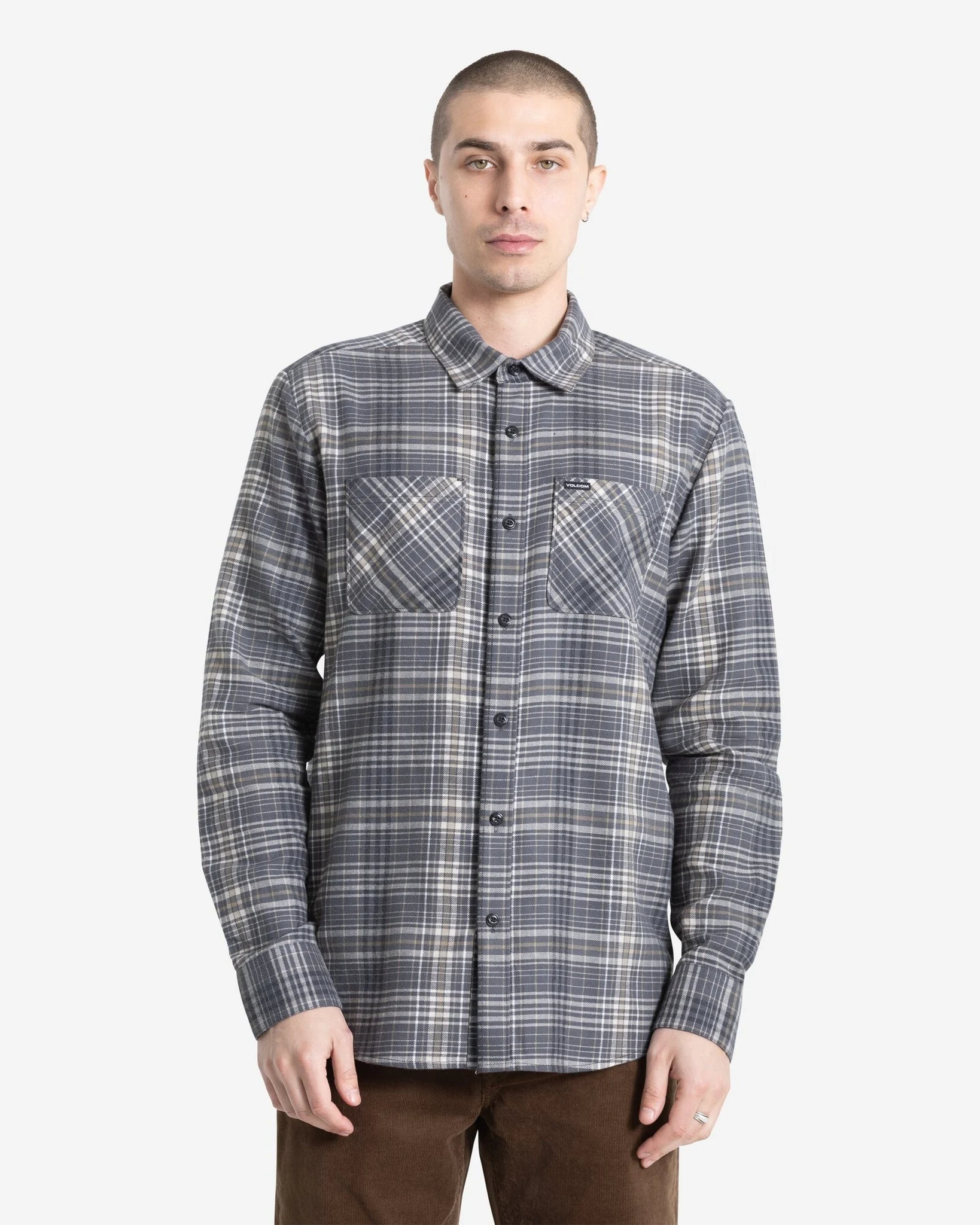 Volcom HOMMES NETASTONE FLANNEL LS SHIRT