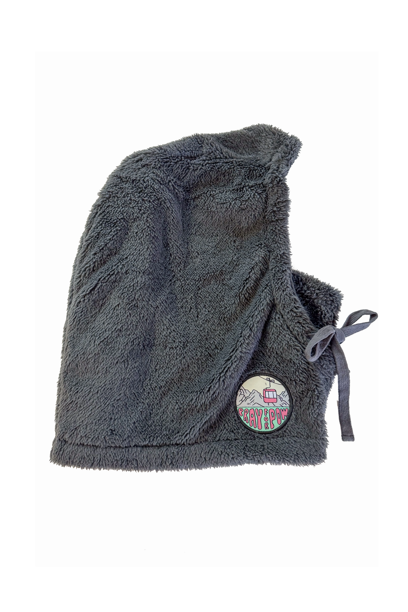 Notice the reckless WOMEN'S PRAY FOR POW GREY RIDER HOOD OVER THE HELMET