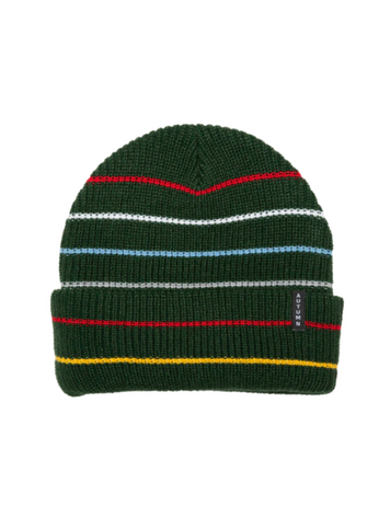 AUTUMN HOMMES TUQUE MULTI STRIPE DARK GREEN