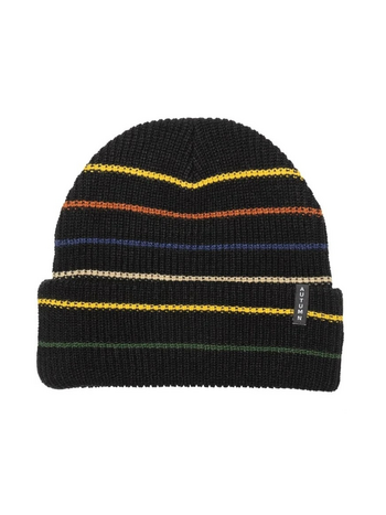 AUTUMN HOMMES TUQUE MULTI STRIPE BLACK