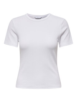 Only FEMMES JUNE SHORT SLEEVE TEE WHITE