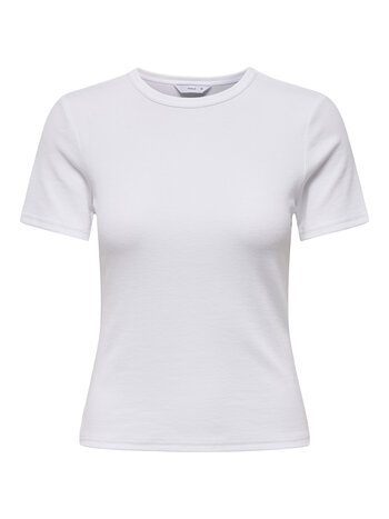 Only FEMMES JUNE SHORT SLEEVE TEE WHITE
