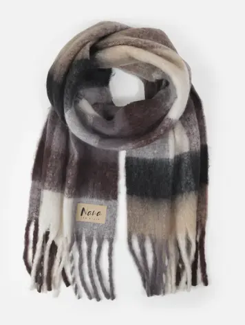NANA THE BRAND WOMEN'S GENEVE SCARF MULTI TAUPE