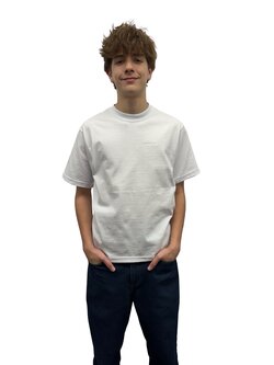 Universe Boardshop MEN'S BRO-D HEAVY CROPPED TEE WHITE