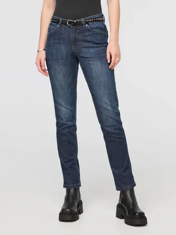 Du/er WOMEN'S PERFORMANCE DENIM GIRLFRIEND HERITAGE BLUE