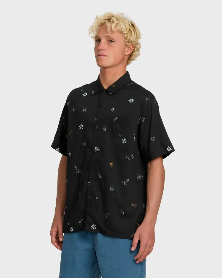 Quiksilver HOMMES BEACH CLUB CASUAL SHORT SLEEVE SHIRT