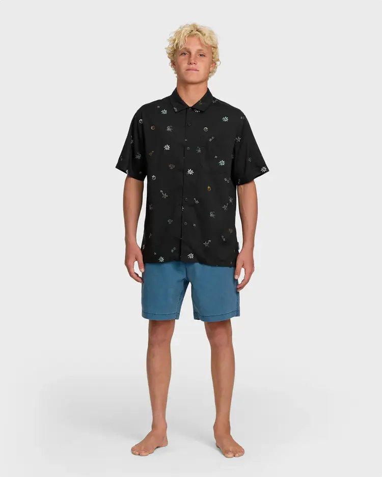 Quiksilver HOMMES BEACH CLUB CASUAL SHORT SLEEVE SHIRT