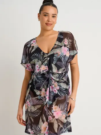 Everyday Sunday FEMMES FRONT TWIST TUNIC COVER-UP COASTAL HEAVEN