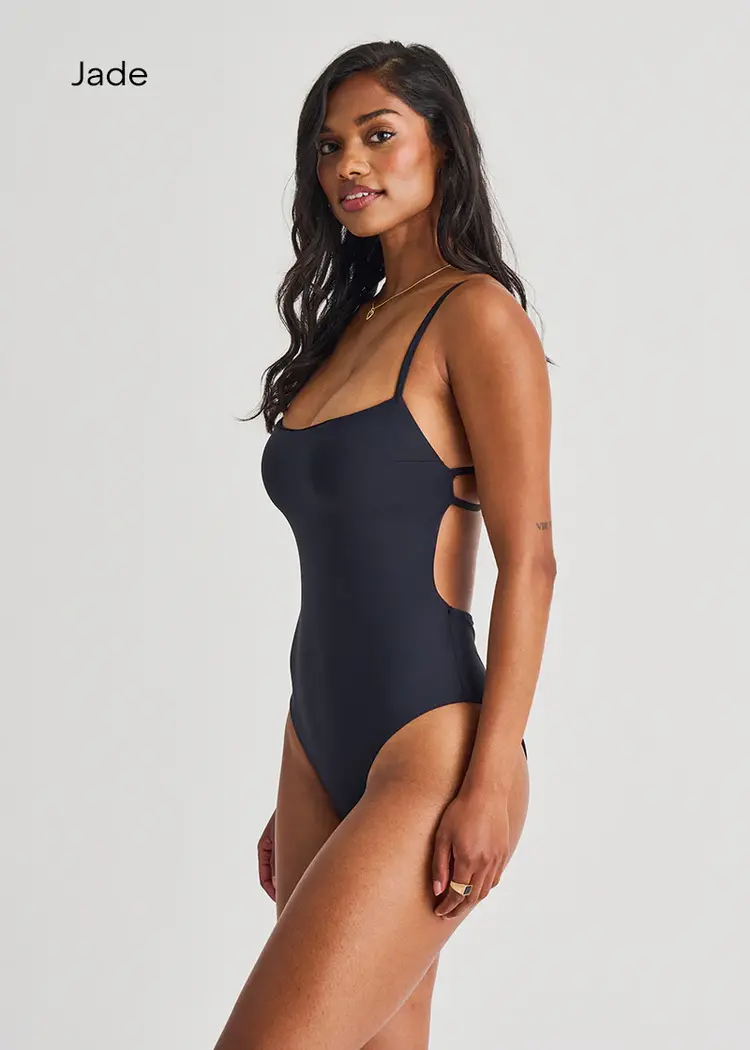 Everyday Sunday FEMMES EXTRA HIGH-LEG CAMI ONE-PIECE