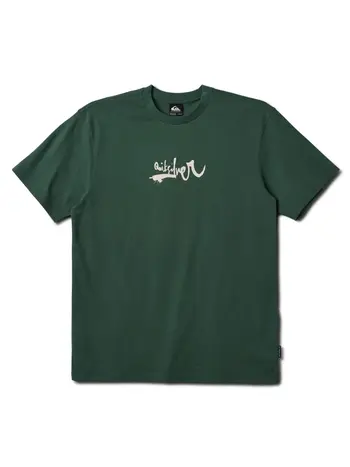 Quiksilver HOMMES IMPAIRED MOE SHORT SLEEVE T-SHIRT FOREST GREEN