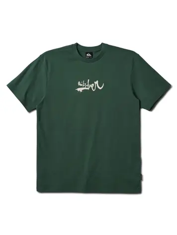 Quiksilver MEN'S IMPAIRED MOE SHORT SLEEVE T-SHIRT FOREST GREEN