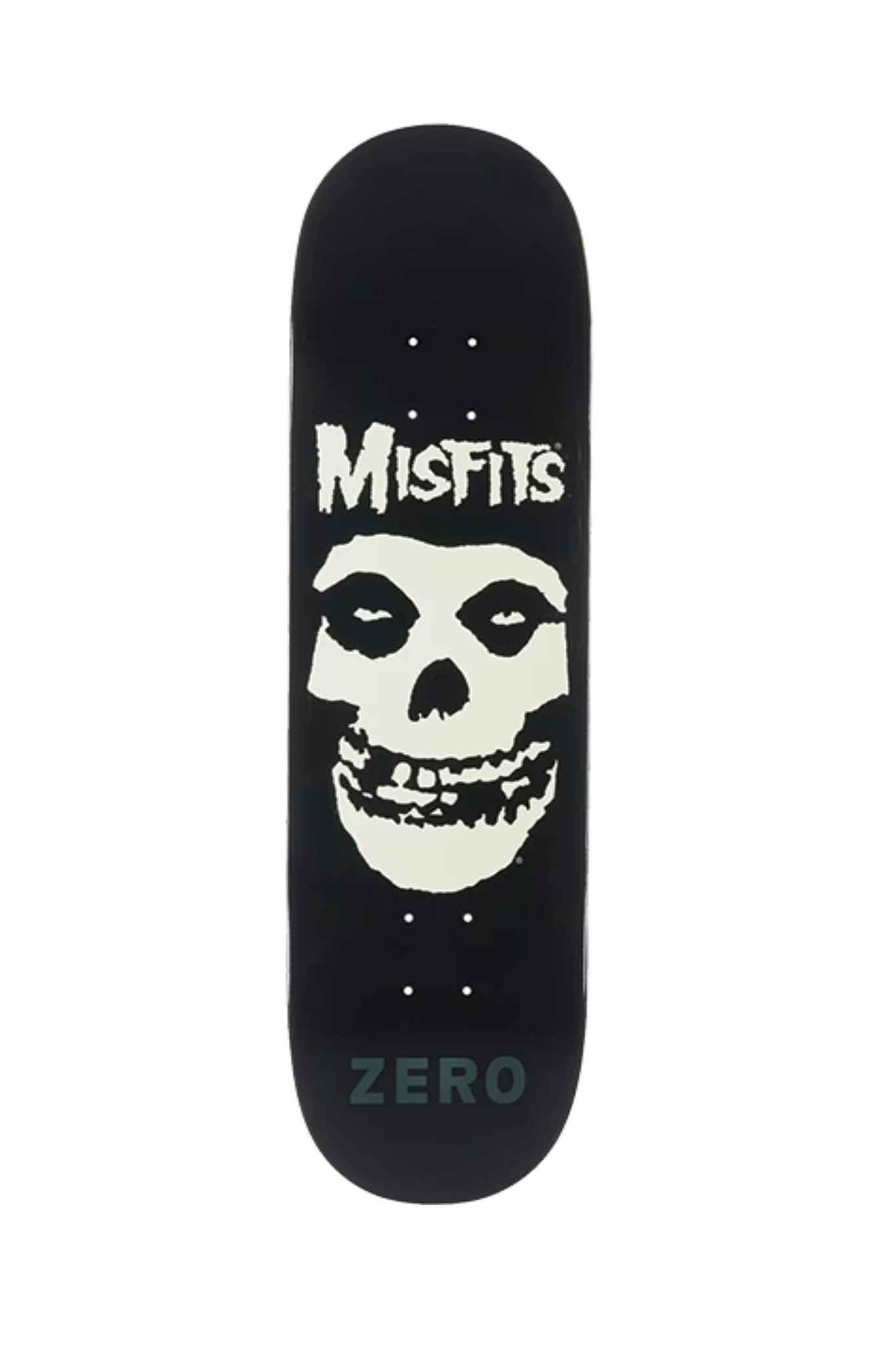 Zero skateboards MISFITS FIEND SKULL SKATEBOARD DECK GLOW IN THE DARK 8.25"