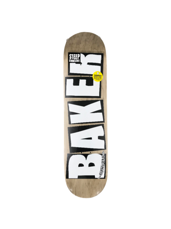 Baker Skateboards BRAND LOGO VENEERS B2 SHAPE WHITE/TAN 8.25"