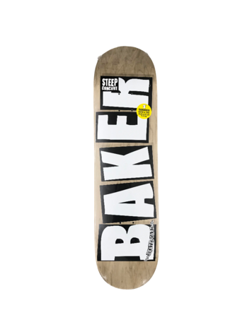 Baker Skateboards BRAND LOGO VENEERS B2 SHAPE WHITE/TAN 8.25"