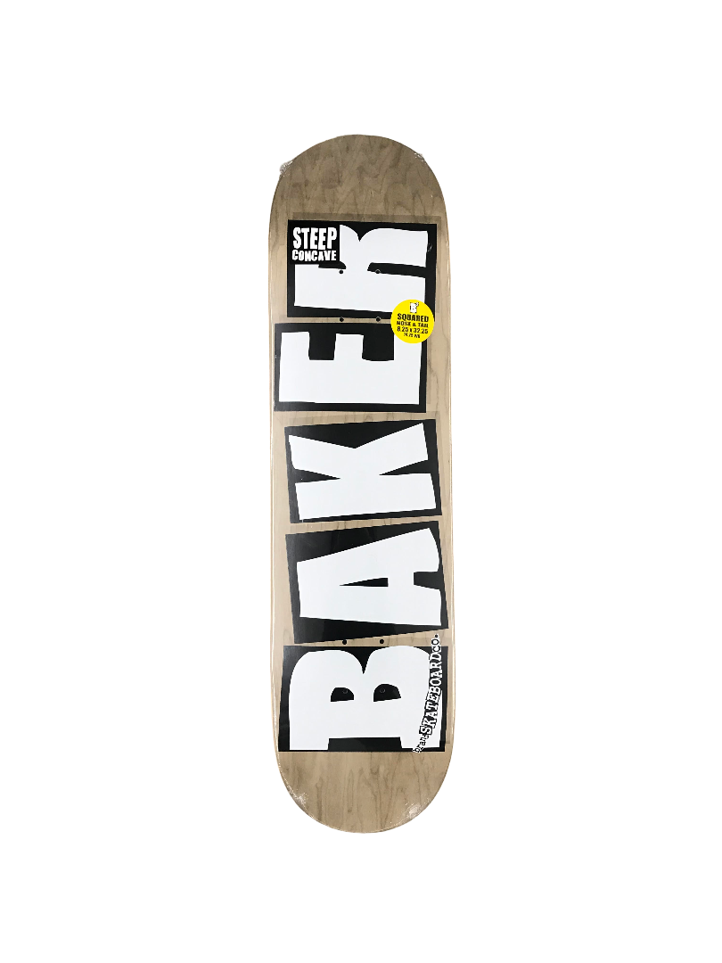 Baker Skateboards BRAND LOGO VENEERS B2 SHAPE WHITE/TAN 8.25"