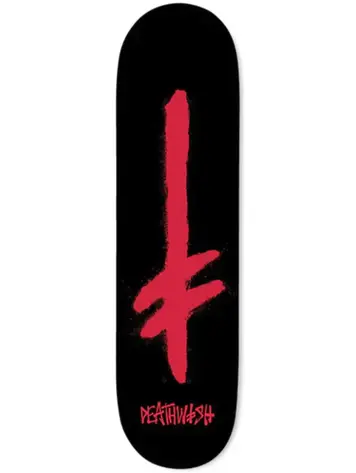 Deathwish Skateboards GANG SPRAY PLANCHE DE SKATEBOARD BLACK/RED 8"