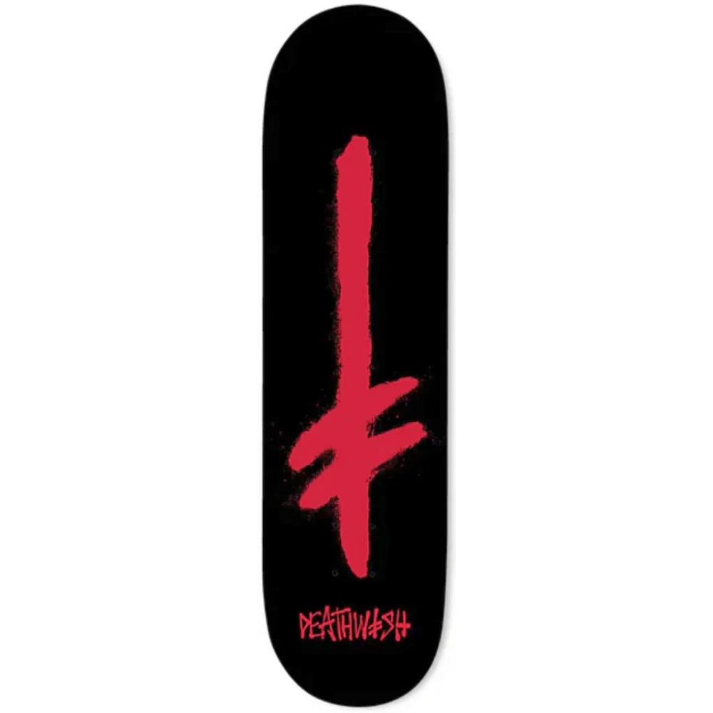 Deathwish Skateboards GANG SPRAY PLANCHE DE SKATEBOARD BLACK/RED 8"