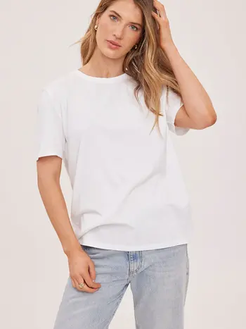 Gentle fawn WOMEN'S VICTORIA COTTON T-SHIRT WHITE