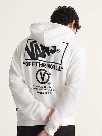 Vans MEN'S STACKED HI PULLOVER HOODIE EGRET