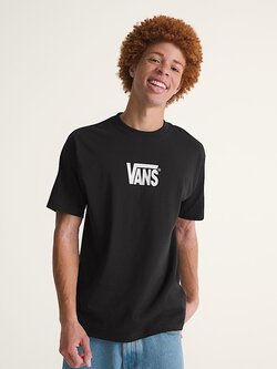 Vans MEN'S STRETCH LOGO SS TEE BLACK/WHITE