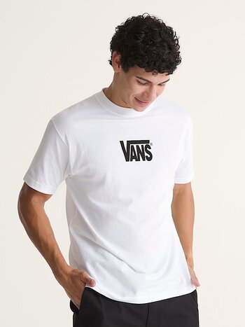 Vans HOMMES STRETCH LOGO SS TEE WHITE/BLACK