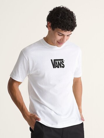 Vans MEN'S STRETCH LOGO SS TEE WHITE/BLACK