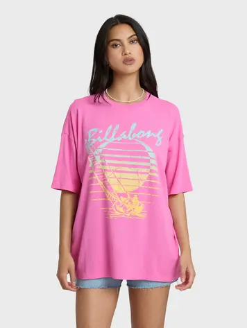 Billabong FEMMES EVERY HIGH TIDE SS TEE T-SHIRT GUAVA