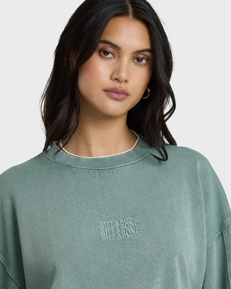 Billabong WOMEN'S BLEACHED OUT KENDAL CREWNECK SWEATSHIRT