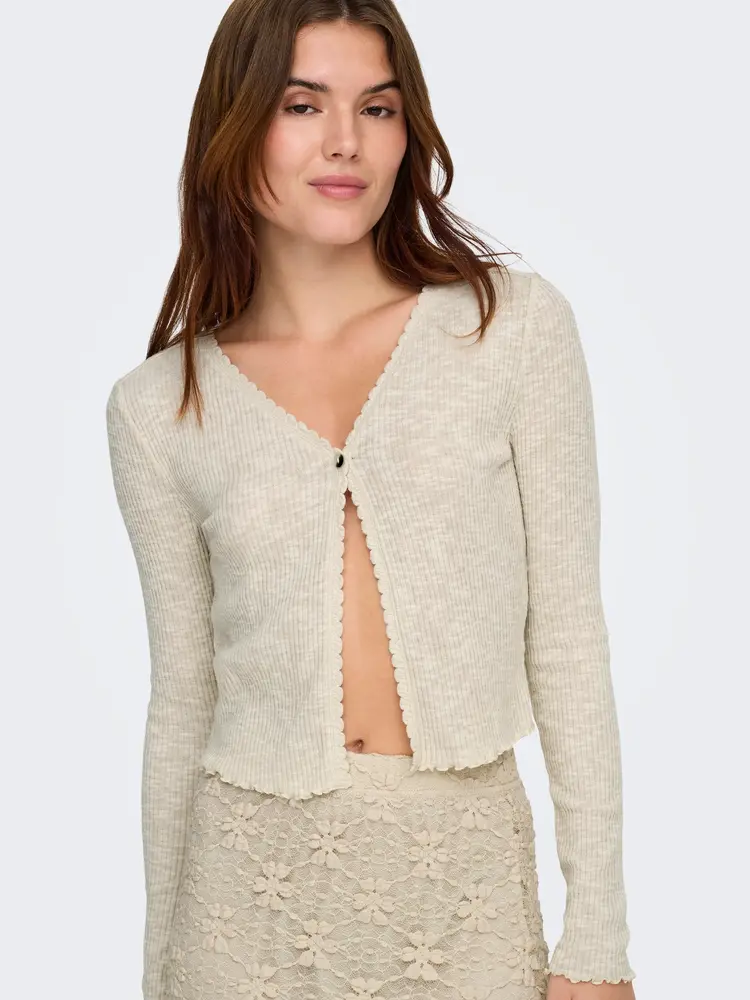 Only WOMEN'S NICOLE L/S SCALLOP CARDIGAN