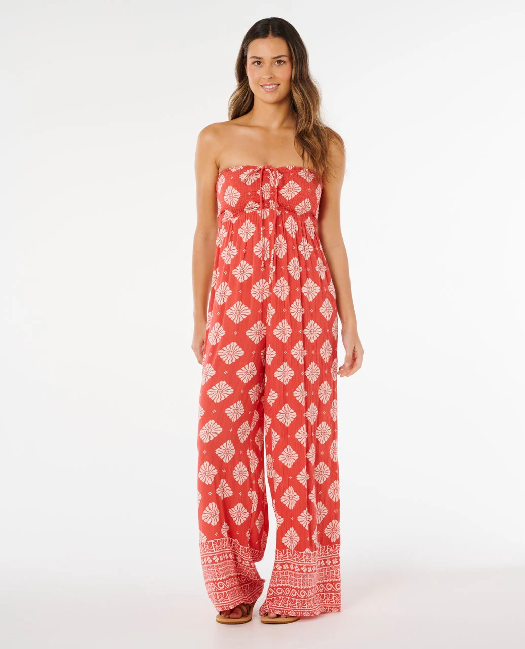 RIP CURL FEMMES VENTURA SHIRRED JUMPSUIT