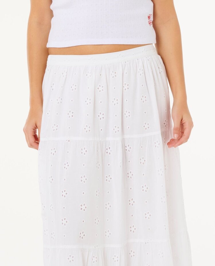 RIP CURL FEMMES OASIS BRODERIE MAXI SKIRT
