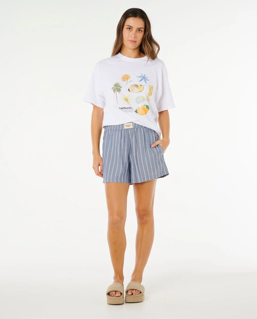 RIP CURL FEMMES BEACH DAYS PINSTRIPE SHORT