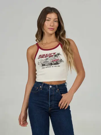 Salty crew WOMEN'S TRUCK STOP TANK OFF WHITE