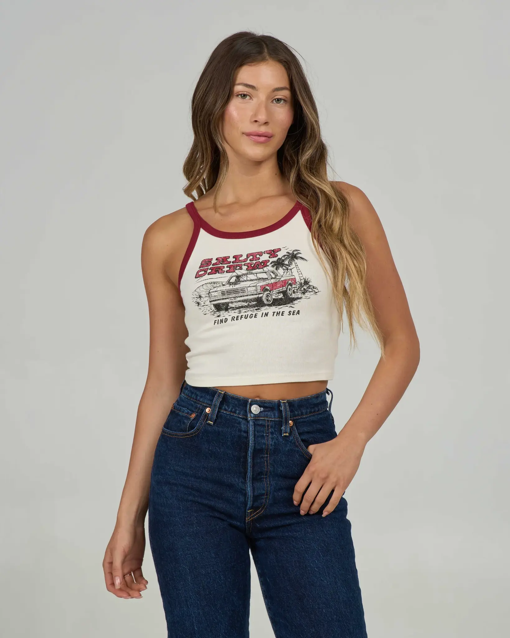 Salty crew WOMEN'S TRUCK STOP TANK