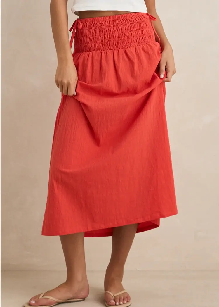 Rhythm WOMEN'S ALANA TIE SIDE MAXI SKIRT