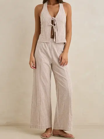 Rhythm FEMMES LOUISE WIDE LEG PANT TAN