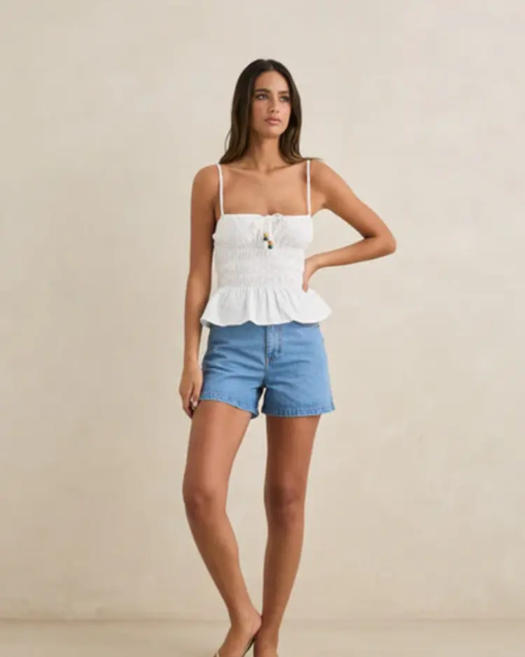 Rhythm WOMEN'S GIGI TIE FRONT TOP