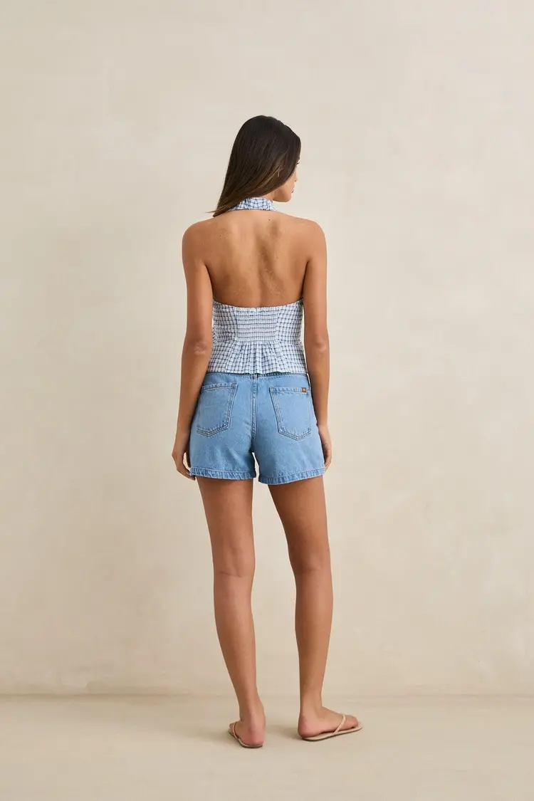 Rhythm WOMEN'S LOUISE TIE FRONT HALTER TOP