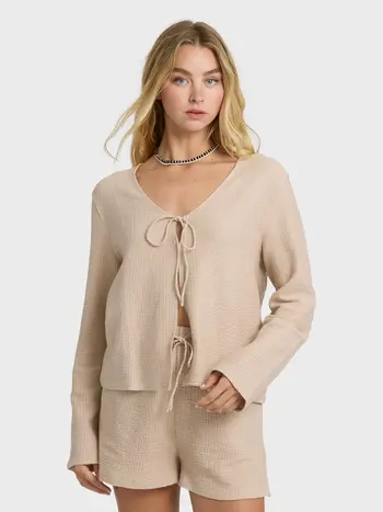 Billabong FEMMES MAYA LONG SLEEVE TOP OATMEAL