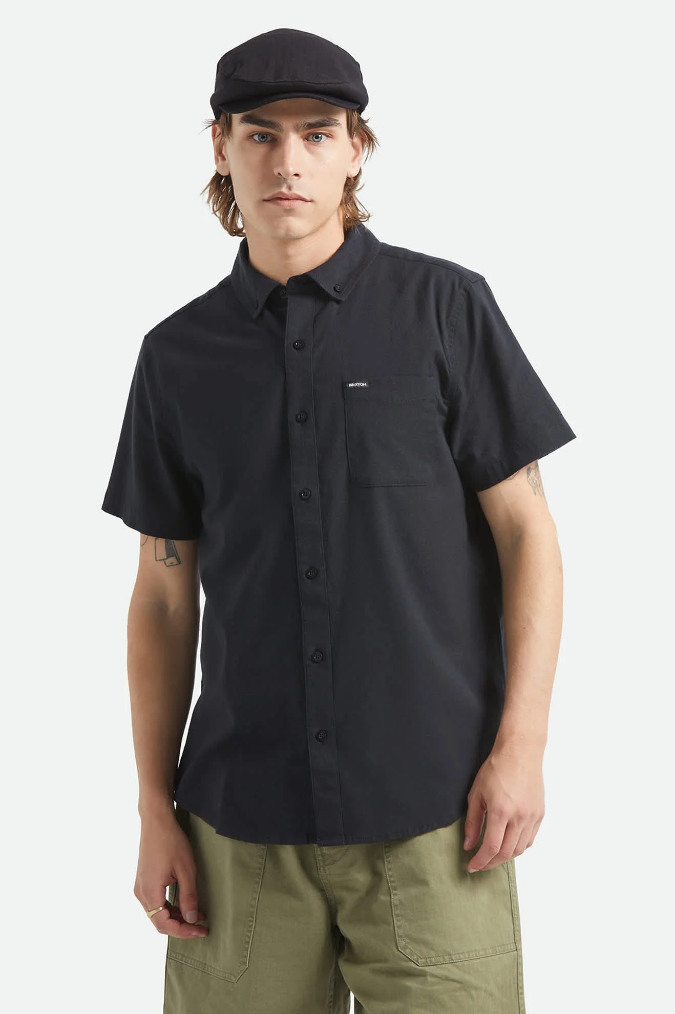 Brixton MEN'S SANFORD OXFORD SHORT SLEEVE SHIRT